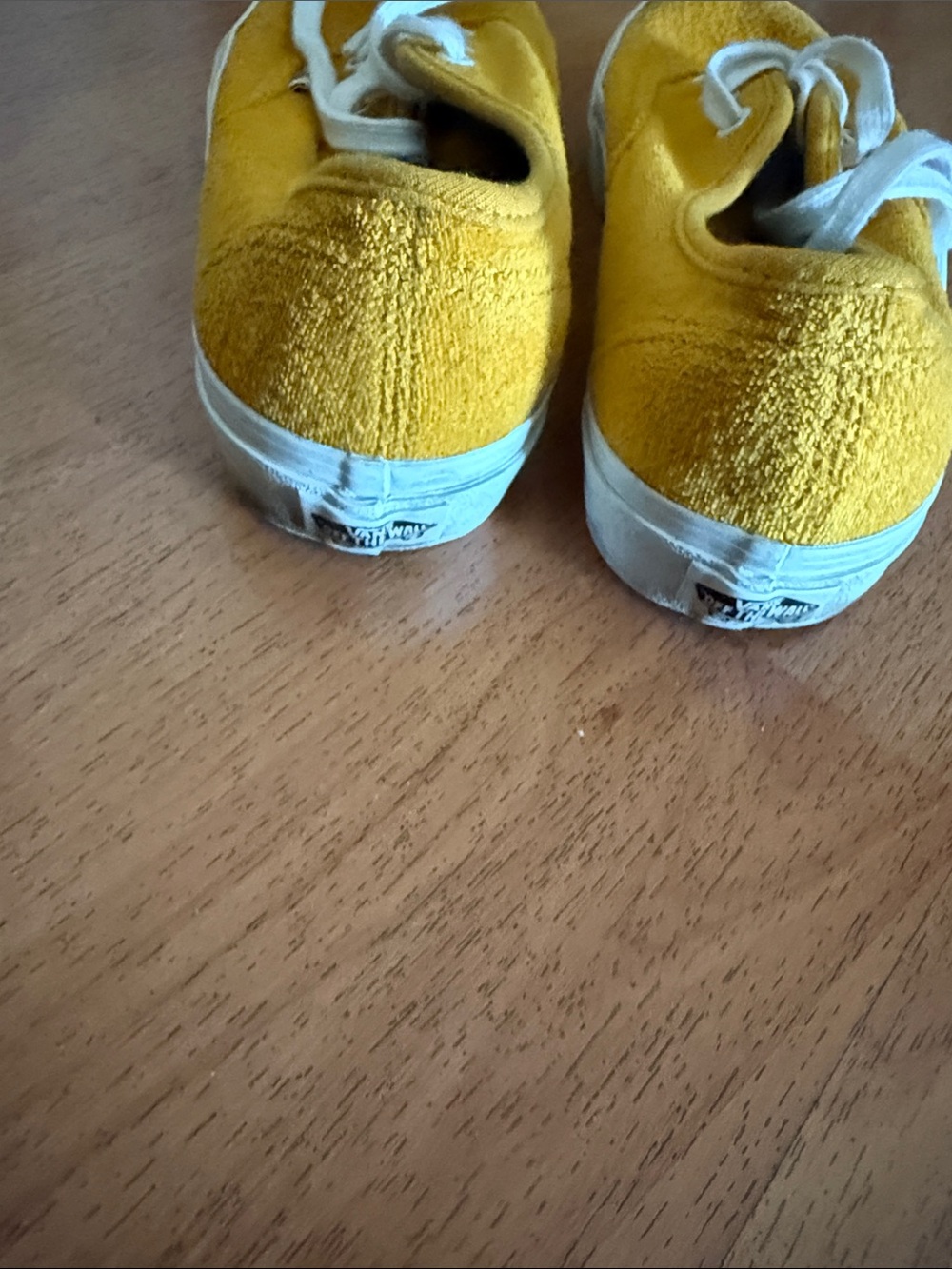 Vans Yellow Velvet Low-Top Sneakers - Picture 2 of 4